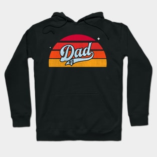 Number One Dad retro sunset Hoodie